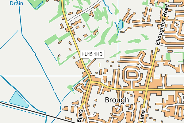 HU15 1HD map - OS VectorMap District (Ordnance Survey)