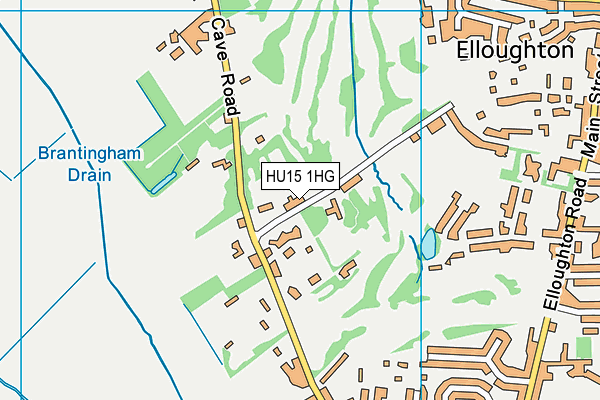 HU15 1HG map - OS VectorMap District (Ordnance Survey)