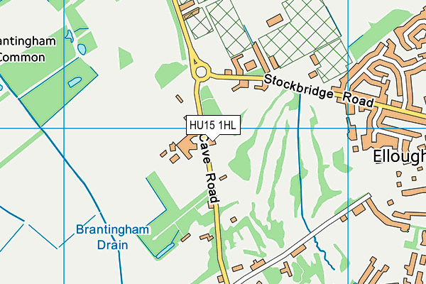 HU15 1HL map - OS VectorMap District (Ordnance Survey)