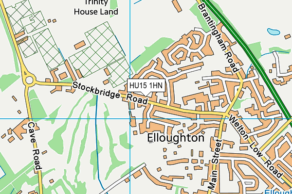 Elloughton Primary School map (HU15 1HN) - OS VectorMap District (Ordnance Survey)