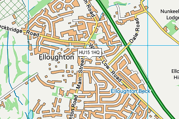HU15 1HQ map - OS VectorMap District (Ordnance Survey)