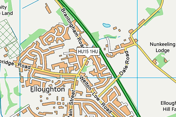 Map of ELLOUGHTON PRIVATE NURSERY WITH LITTLE ACORNS LIMITED at district scale