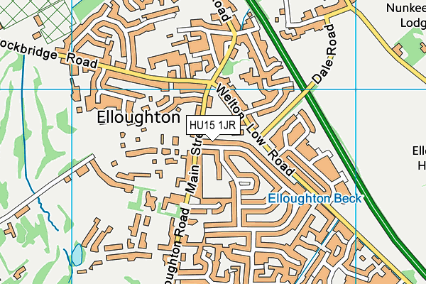 HU15 1JR map - OS VectorMap District (Ordnance Survey)