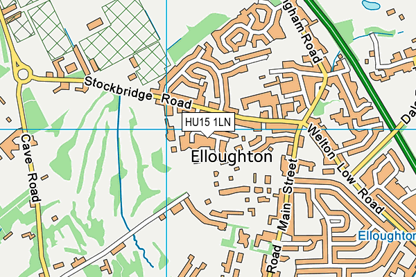 HU15 1LN map - OS VectorMap District (Ordnance Survey)