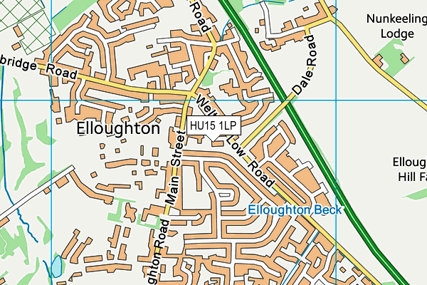 HU15 1LP map - OS VectorMap District (Ordnance Survey)