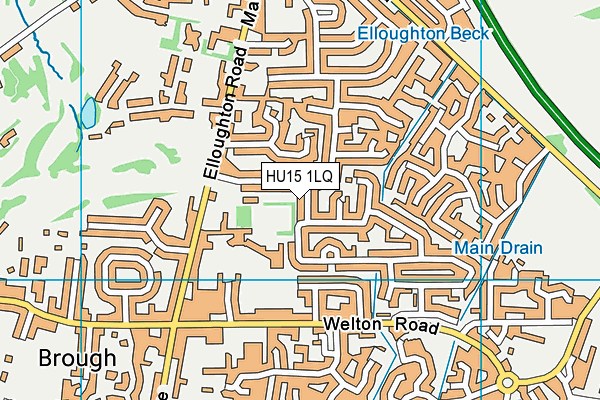 HU15 1LQ map - OS VectorMap District (Ordnance Survey)