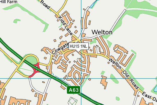 HU15 1NL map - OS VectorMap District (Ordnance Survey)