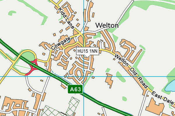 HU15 1NN map - OS VectorMap District (Ordnance Survey)