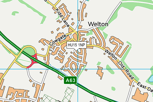 HU15 1NP map - OS VectorMap District (Ordnance Survey)