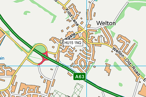 HU15 1NQ map - OS VectorMap District (Ordnance Survey)