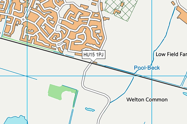 HU15 1PJ map - OS VectorMap District (Ordnance Survey)