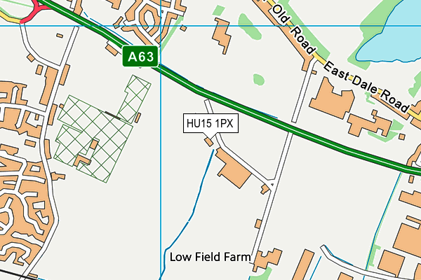 HU15 1PX map - OS VectorMap District (Ordnance Survey)
