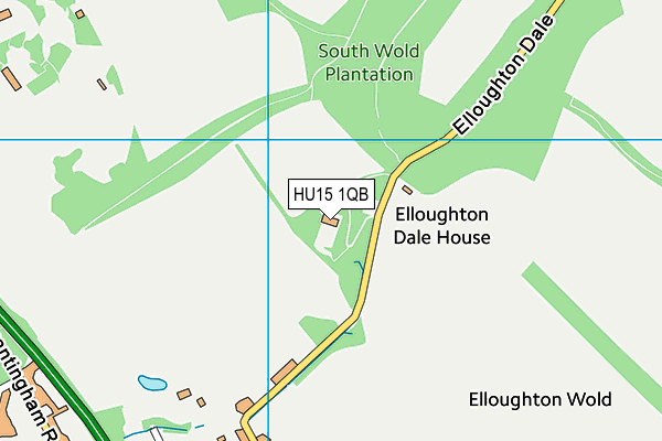 HU15 1QB map - OS VectorMap District (Ordnance Survey)