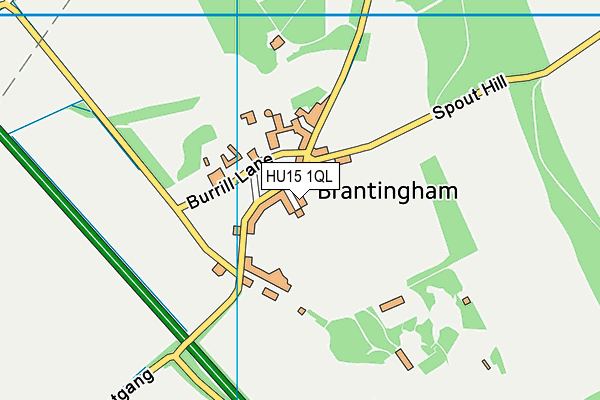 HU15 1QL map - OS VectorMap District (Ordnance Survey)