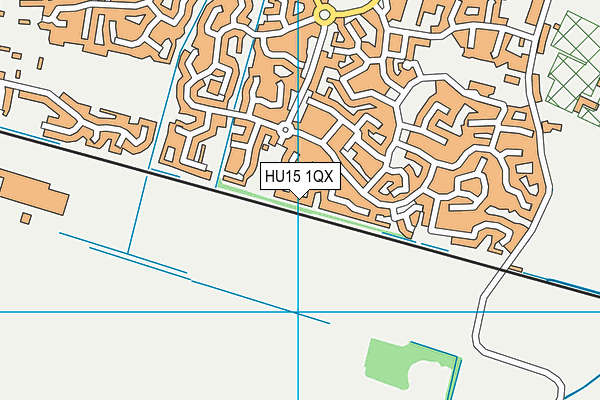 HU15 1QX map - OS VectorMap District (Ordnance Survey)