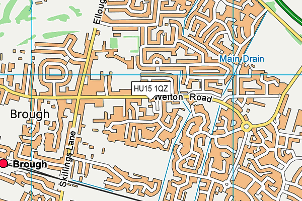 HU15 1QZ map - OS VectorMap District (Ordnance Survey)