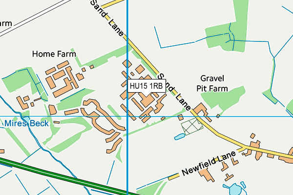 HU15 1RB map - OS VectorMap District (Ordnance Survey)