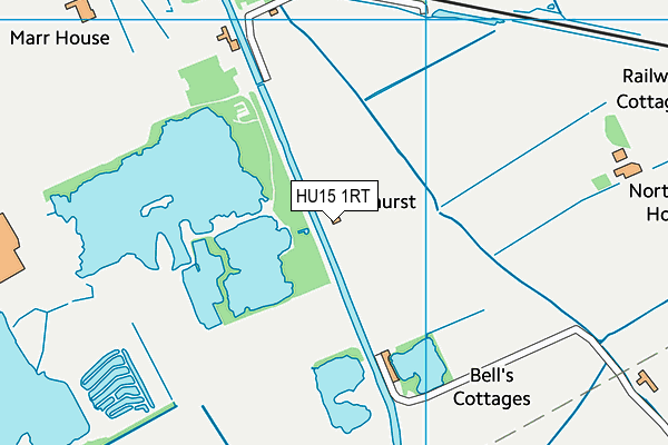 HU15 1RT map - OS VectorMap District (Ordnance Survey)