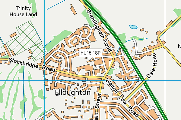 HU15 1SP map - OS VectorMap District (Ordnance Survey)