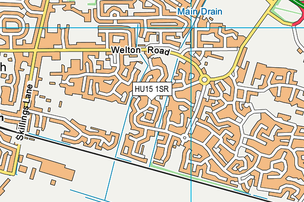 HU15 1SR map - OS VectorMap District (Ordnance Survey)