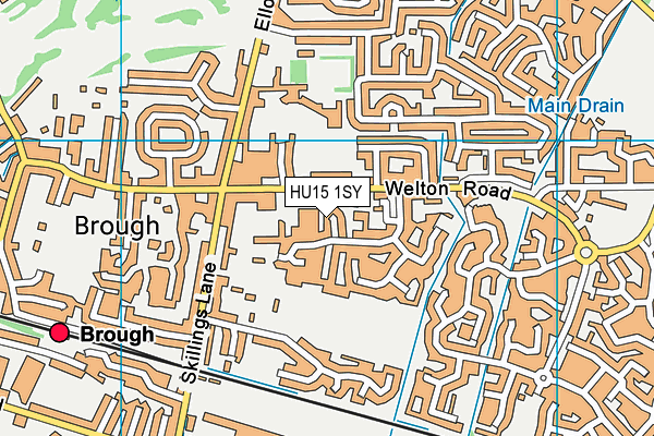 HU15 1SY map - OS VectorMap District (Ordnance Survey)