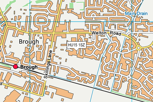 HU15 1SZ map - OS VectorMap District (Ordnance Survey)