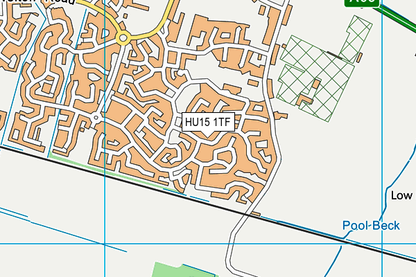 HU15 1TF map - OS VectorMap District (Ordnance Survey)