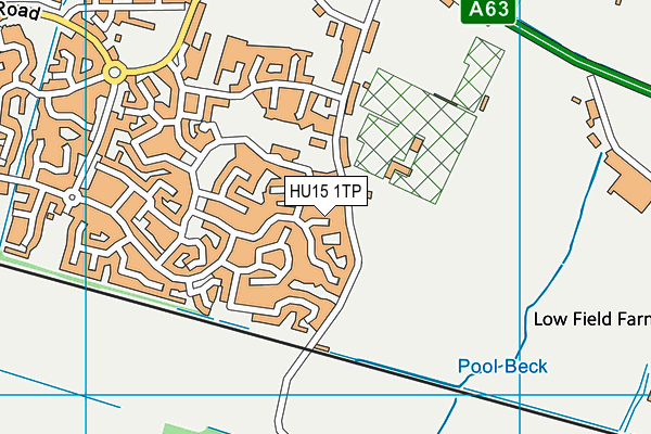 HU15 1TP map - OS VectorMap District (Ordnance Survey)