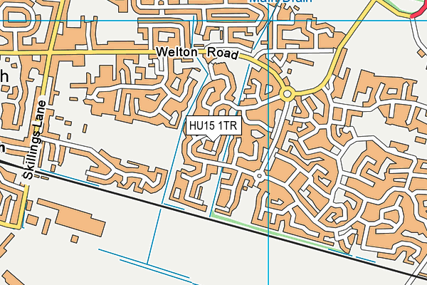 HU15 1TR map - OS VectorMap District (Ordnance Survey)