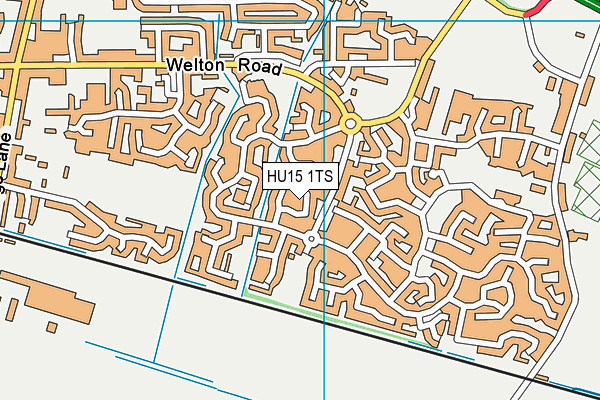 HU15 1TS map - OS VectorMap District (Ordnance Survey)