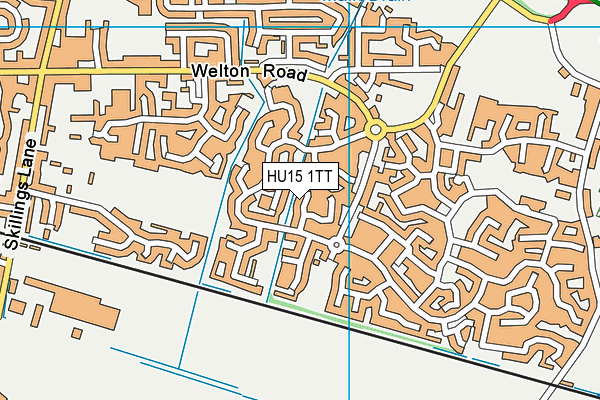 HU15 1TT map - OS VectorMap District (Ordnance Survey)