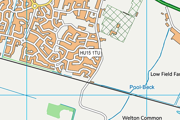 HU15 1TU map - OS VectorMap District (Ordnance Survey)