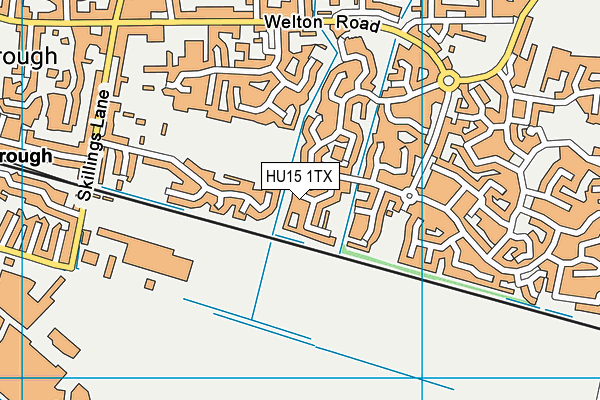 HU15 1TX map - OS VectorMap District (Ordnance Survey)