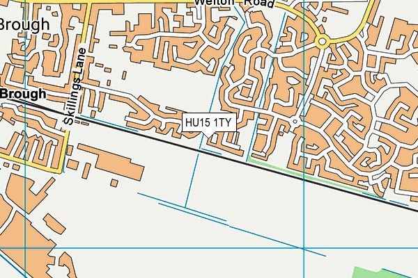 HU15 1TY map - OS VectorMap District (Ordnance Survey)