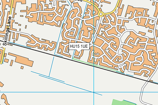 HU15 1UE map - OS VectorMap District (Ordnance Survey)