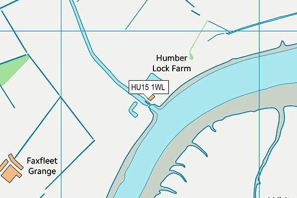 HU15 1WL map - OS VectorMap District (Ordnance Survey)