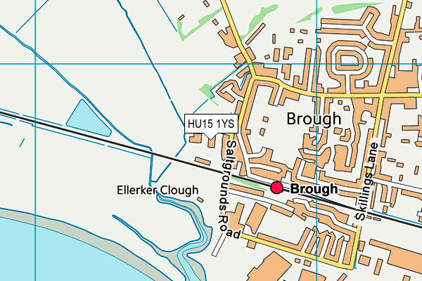 HU15 1YS map - OS VectorMap District (Ordnance Survey)