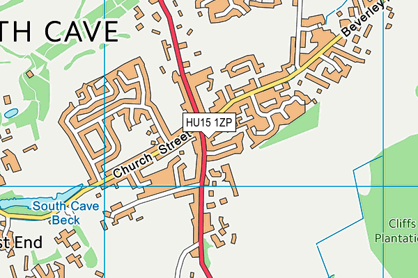 HU15 1ZP map - OS VectorMap District (Ordnance Survey)