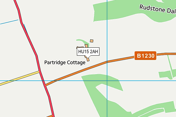 HU15 2AH map - OS VectorMap District (Ordnance Survey)