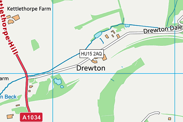 HU15 2AQ map - OS VectorMap District (Ordnance Survey)