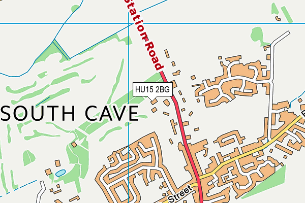 HU15 2BG map - OS VectorMap District (Ordnance Survey)