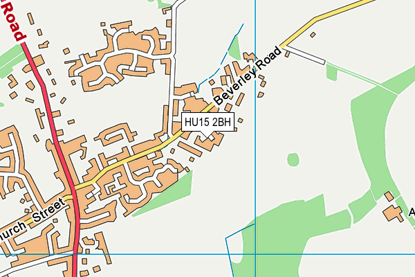 HU15 2BH map - OS VectorMap District (Ordnance Survey)