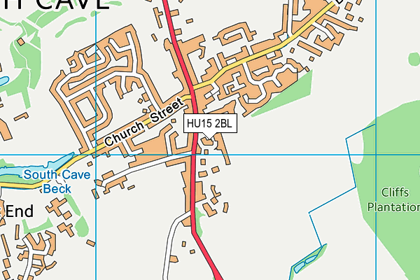 HU15 2BL map - OS VectorMap District (Ordnance Survey)