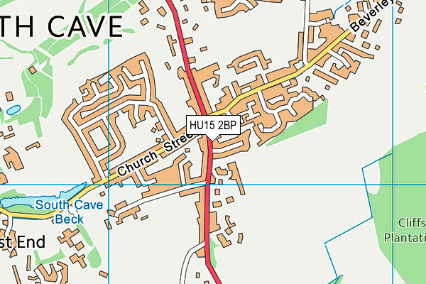 HU15 2BP map - OS VectorMap District (Ordnance Survey)