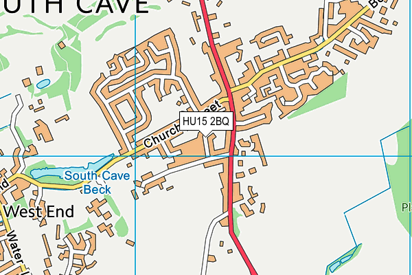 HU15 2BQ map - OS VectorMap District (Ordnance Survey)