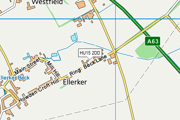 HU15 2DD map - OS VectorMap District (Ordnance Survey)