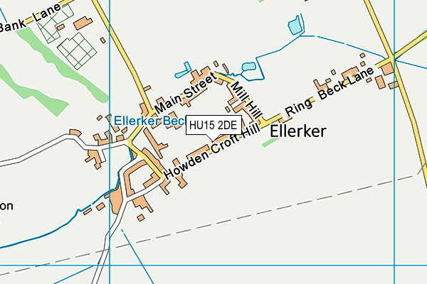 HU15 2DE map - OS VectorMap District (Ordnance Survey)