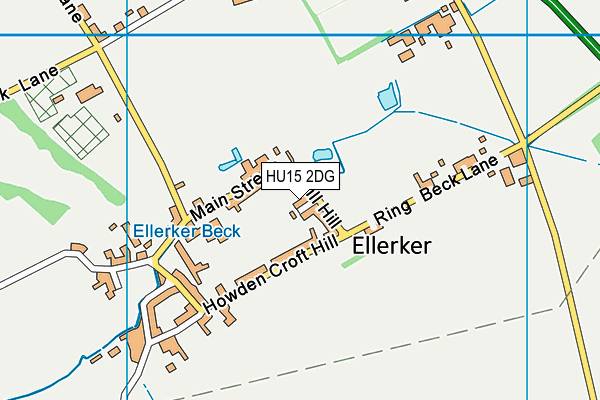 HU15 2DG map - OS VectorMap District (Ordnance Survey)