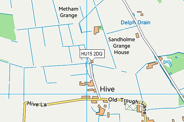 HU15 2DQ map - OS VectorMap District (Ordnance Survey)