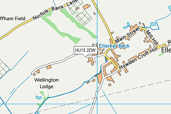 HU15 2DW map - OS VectorMap District (Ordnance Survey)